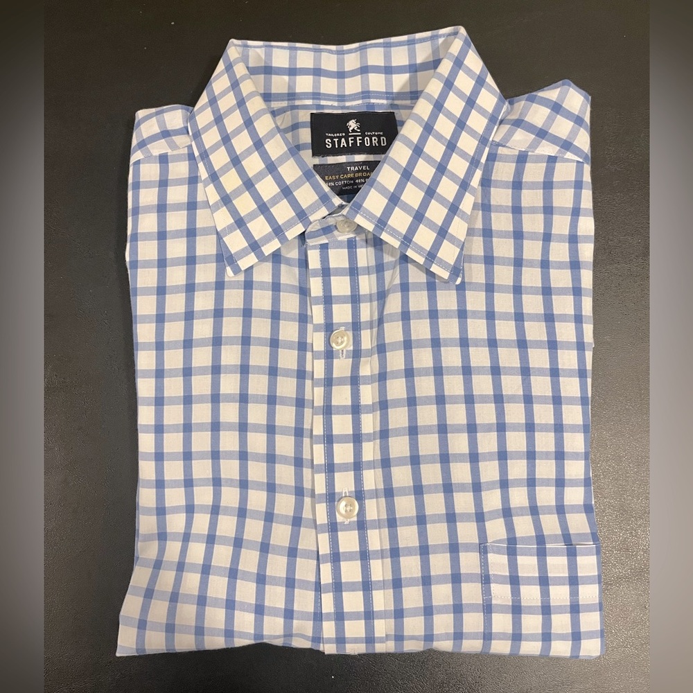 Men’s Plaid Button Down Shirt - 17/32-33
